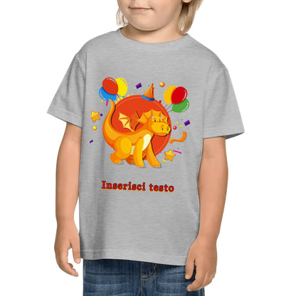 T-shirt per bambini in cotone con stampa fronte e retro