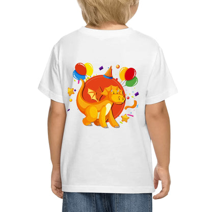 T-shirt per bambini in cotone con stampa fronte e retro