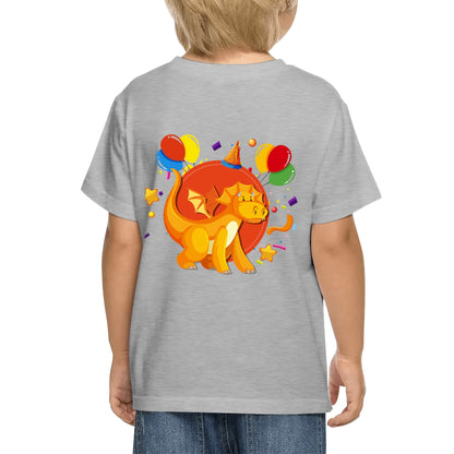 T-shirt per bambini in cotone con stampa fronte e retro