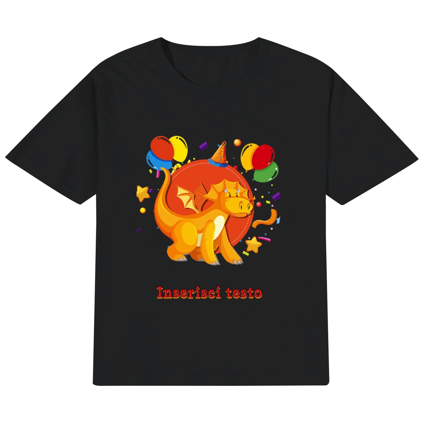 T-shirt per bambini in cotone con stampa fronte e retro