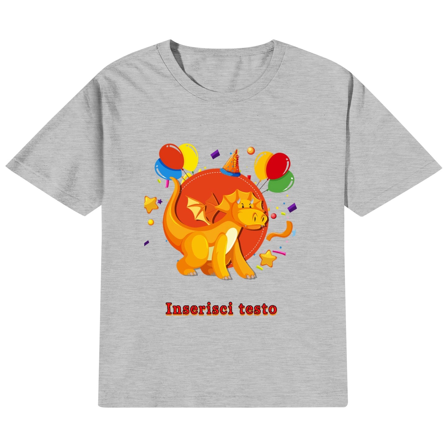 T-shirt per bambini in cotone con stampa fronte e retro