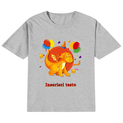 T-shirt per bambini in cotone con stampa fronte e retro