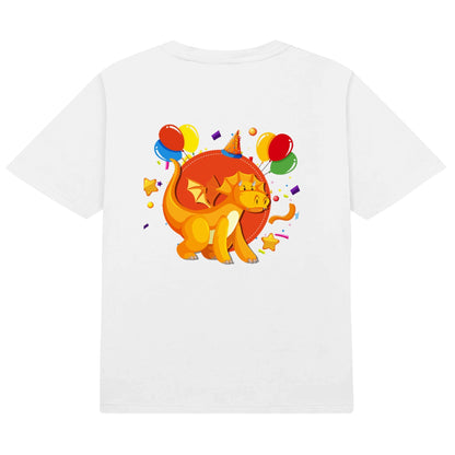 T-shirt per bambini in cotone con stampa fronte e retro