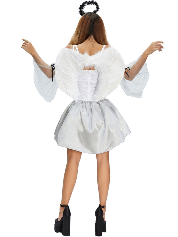 Halloween Winged Black Angel Costume Costume Adult - AL Valley Bazar