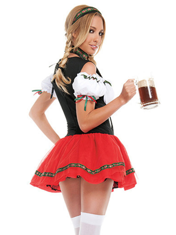 Oktoberfest Costume Bar Waiter Maid Uniform Halloween Costume - AL Valley Bazar