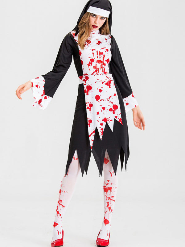 Vampire Zombie Nun Cosplay Halloween Costume - AL Valley Bazar