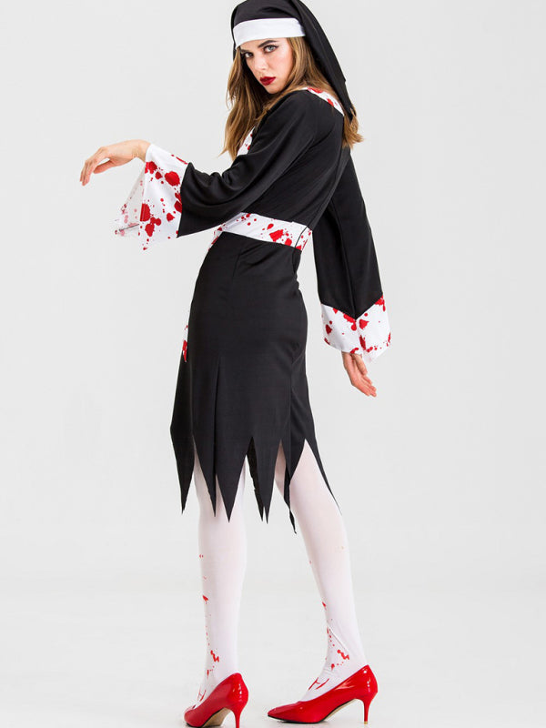 Vampire Zombie Nun Cosplay Halloween Costume - AL Valley Bazar