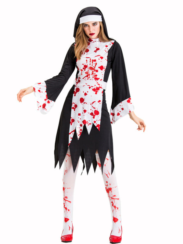 Vampire Zombie Nun Cosplay Halloween Costume - AL Valley Bazar