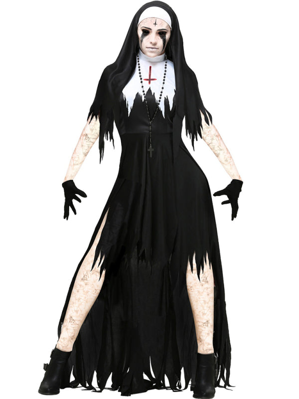 Ladies Halloween Nun Cosplay Vampire Cosplay Costume - AL Valley Bazar