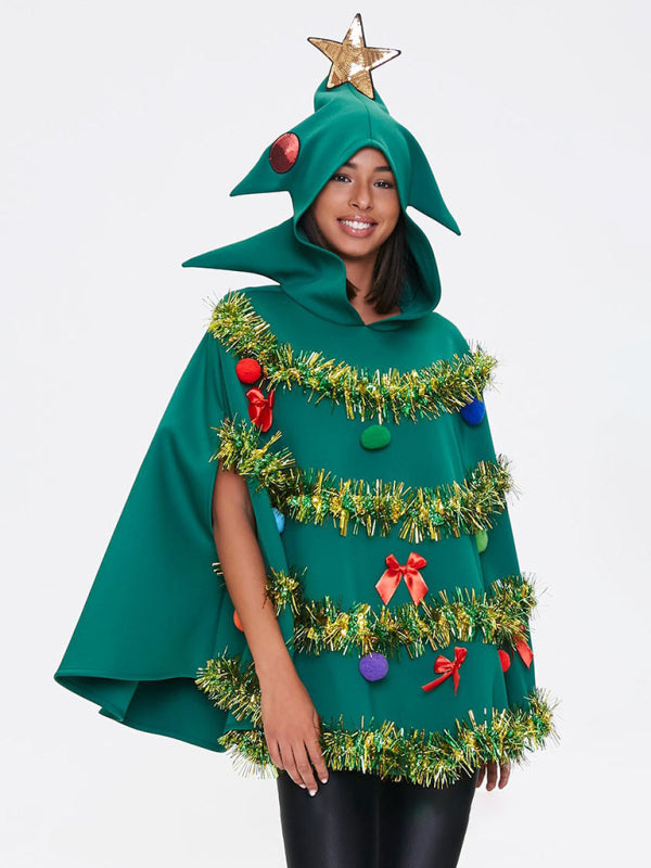 Holiday Costume Hooded Christmas Tree Cape - AL Valley Bazar