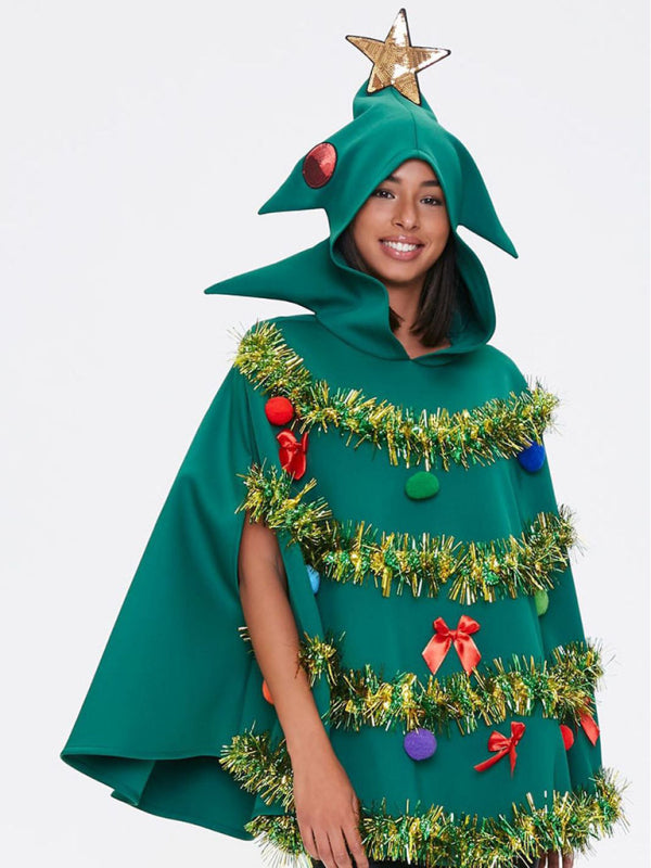 Holiday Costume Hooded Christmas Tree Cape - AL Valley Bazar